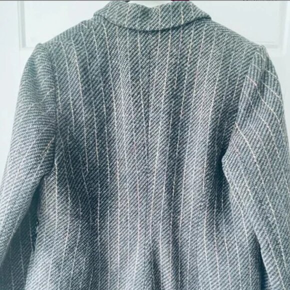 MUGLER VINTAGE WOOL TEXTURED BLAZER PINK STRIPES  SIZE 46 THIERRY MUGLER - Picture 8 of 15